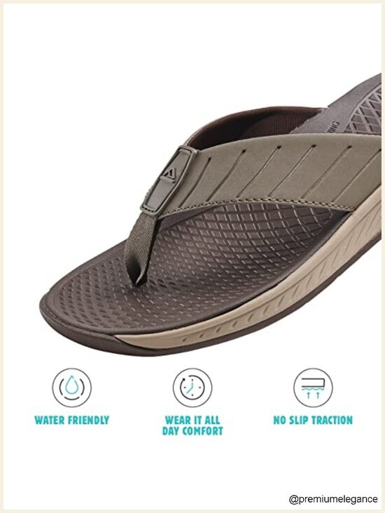 Water Friendly Flip Flops with Quick Dry Liner - Non-Marking Rubber Sole main image 5